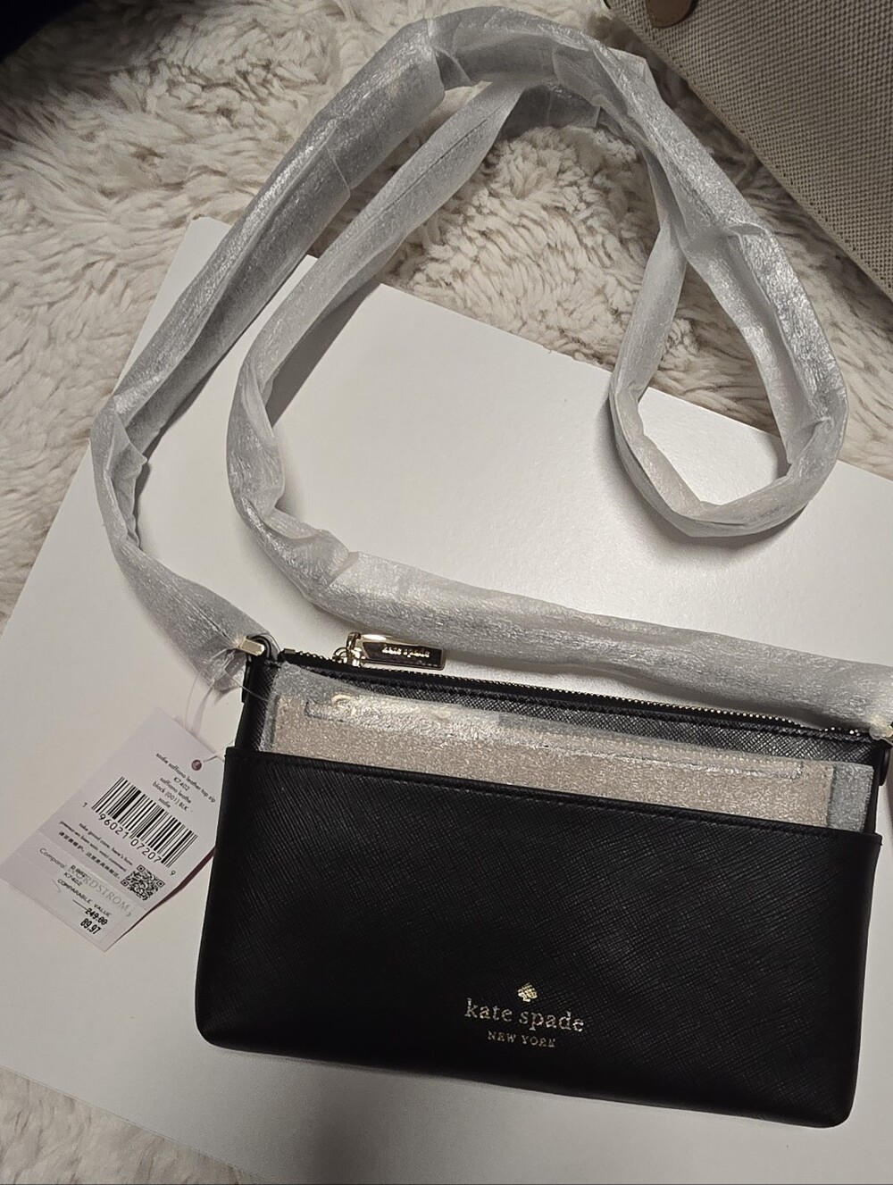 kate spade Black and Gold Crossbody Wallet